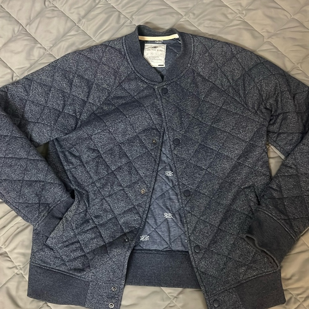 On the Byas Cotton/Polyester lightweight bomber jacket Blue Medium